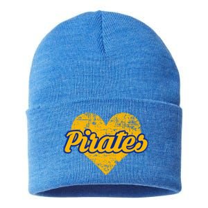 Fairhope Pirates Over Heart Sustainable Knit Beanie