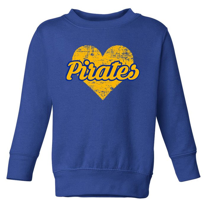 Fairhope Pirates Over Heart Toddler Sweatshirt