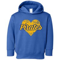 Fairhope Pirates Over Heart Toddler Hoodie