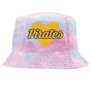 Fairhope Pirates Over Heart Tie-Dyed Bucket Hat