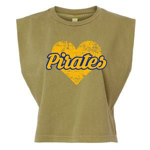 Fairhope Pirates Over Heart Garment-Dyed Women's Muscle Tee