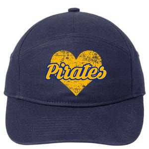 Fairhope Pirates Over Heart 7-Panel Snapback Hat