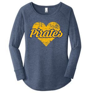 Fairhope Pirates Over Heart Women's Perfect Tri Tunic Long Sleeve Shirt