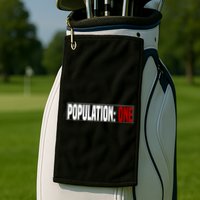 Funny Population One Vr Golf Towel
