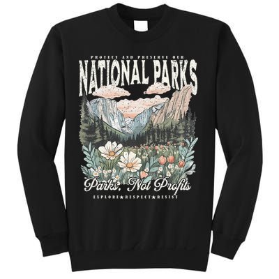 Floral Protect Our National Parks Retro Nature Conservation Sweatshirt