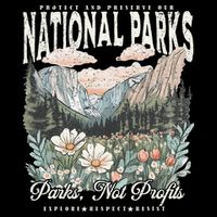 Floral Protect Our National Parks Retro Nature Conservation Bucket Hat
