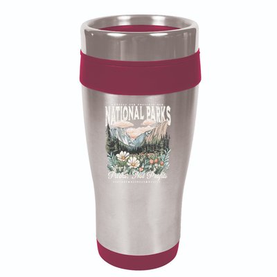 Floral Protect Our National Parks Retro Nature Conservation 16oz Travel Tumbler