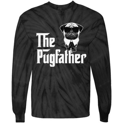 Funny Pug Owner The Pugfather Father Gift Dog Lovers Owner Tie-Dye Long Sleeve Shirt