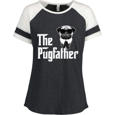 Funny Pug Owner The Pugfather Father Gift Dog Lovers Owner Enza Ladies Jersey Colorblock Tee