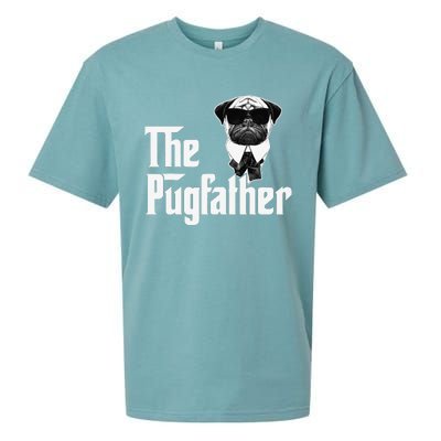 Funny Pug Owner The Pugfather Father Gift Dog Lovers Owner Sueded Cloud Jersey T-Shirt