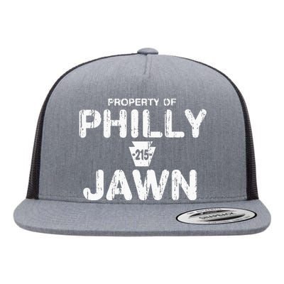 Funny Property of Philly Jawn  Philadelphia Fan Gifts Flat Bill Trucker Hat