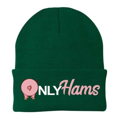 Funny Pig Only Hams Funny Pork Pig Farmer Knit Cap Winter Beanie