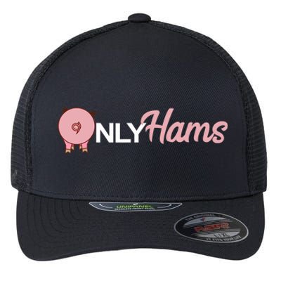 Funny Pig Only Hams Funny Pork Pig Farmer Flexfit Unipanel Trucker Cap