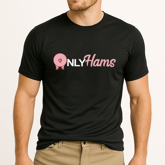 Funny Pig Only Hams Funny Pork Pig Farmer Cooling Performance Crew T-Shirt