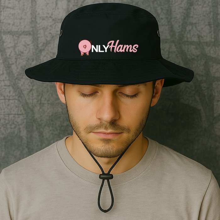 Funny Pig Only Hams Funny Pork Pig Farmer Bucket Hat