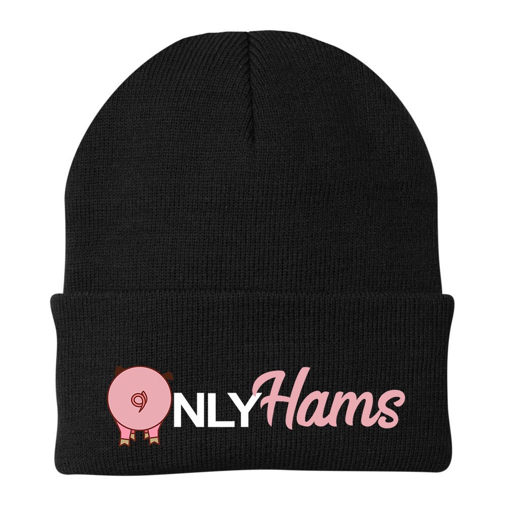 Funny Pig Only Hams Funny Pork Pig Farmer Beanie