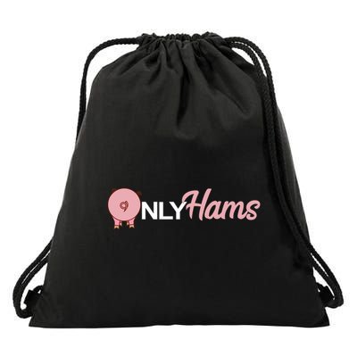 Funny Pig Only Hams Funny Pork Pig Farmer Drawstring Bag