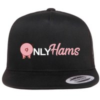 Funny Pig Only Hams Funny Pork Pig Farmer Flat Bill Trucker Hat