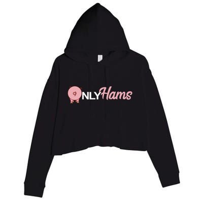 Funny Pig Only Hams Funny Pork Pig Farmer Crop Fleece Hoodie