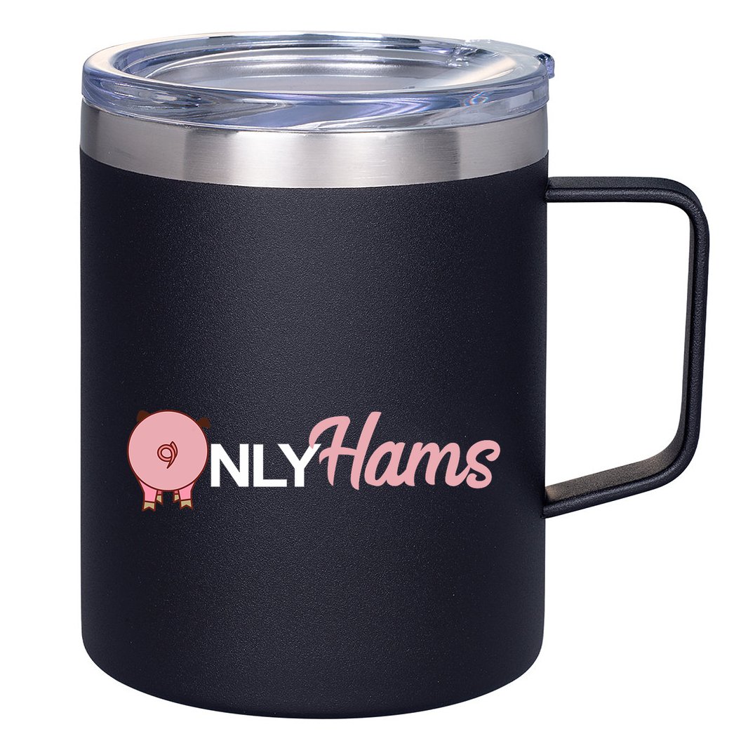 Funny Pig Only Hams Funny Pork Pig Farmer 12oz Stainless Steel Coffee Mug