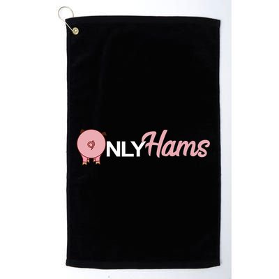 Funny Pig Only Hams Funny Pork Pig Farmer Golf Towel