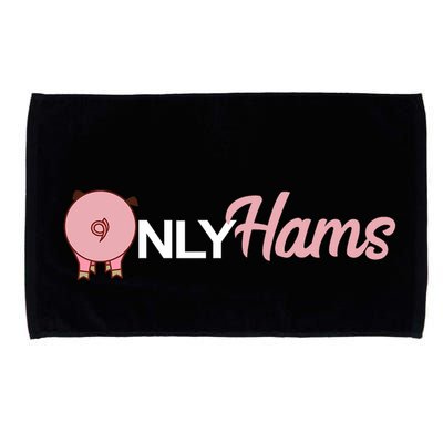 Funny Pig Only Hams Funny Pork Pig Farmer Microfiber Hand Towel