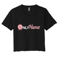 Funny Pig Only Hams Funny Pork Pig Farmer Crop Top
