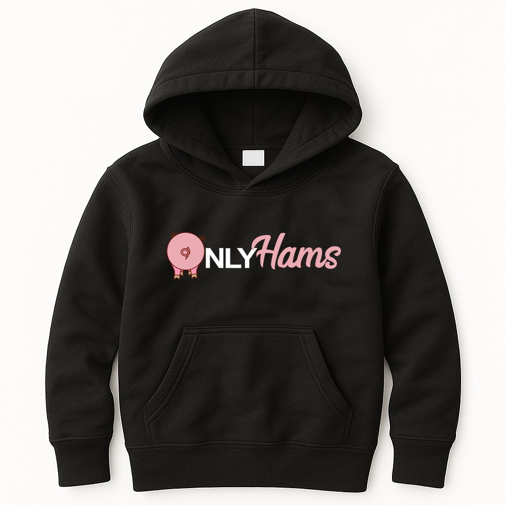 Funny Pig Only Hams Funny Pork Pig Farmer Kids Hoodie