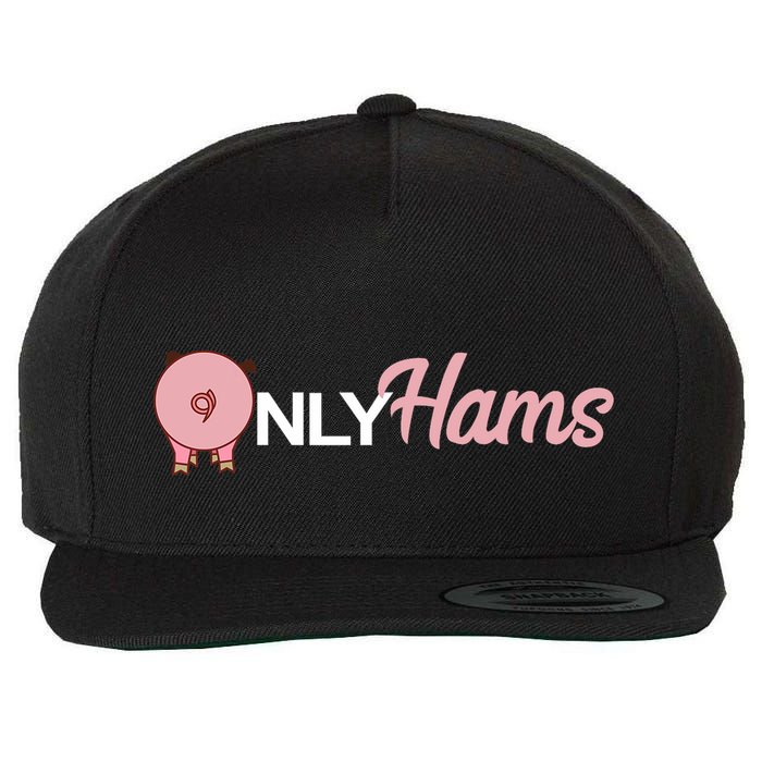 Funny Pig Only Hams Funny Pork Pig Farmer Wool Snapback Cap