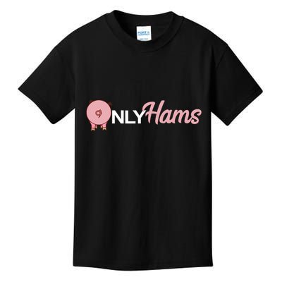 Funny Pig Only Hams Funny Pork Pig Farmer Kids T-Shirt