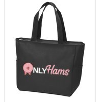 Funny Pig Only Hams Funny Pork Pig Farmer Zip Tote Bag