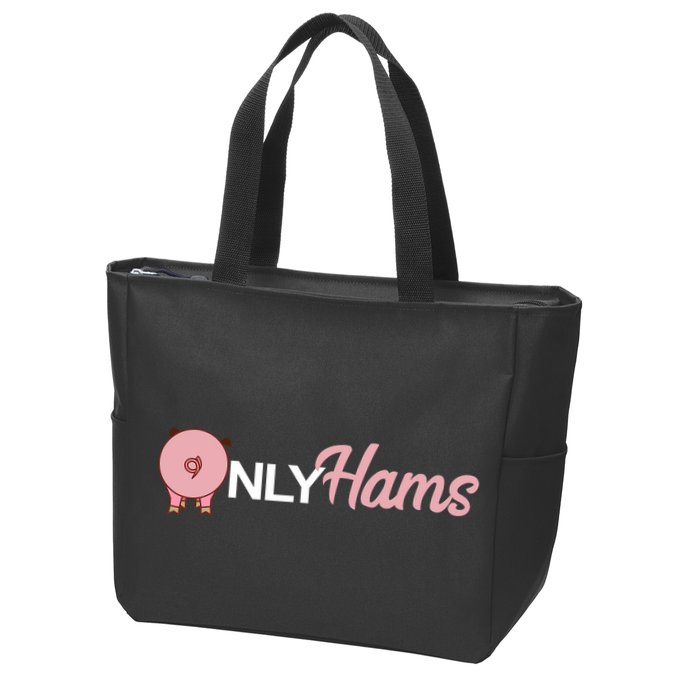 Funny Pig Only Hams Funny Pork Pig Farmer Zip Tote Bag