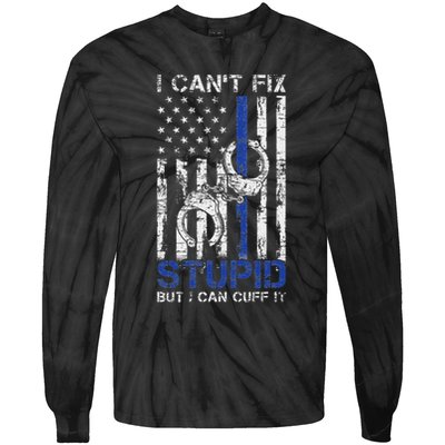 Funny Police Officer Gift Law Enforcement Police Tie-Dye Long Sleeve Shirt