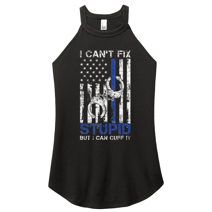 Funny Police Officer Gift Law Enforcement Police Women's Perfect Tri Rocker Tank