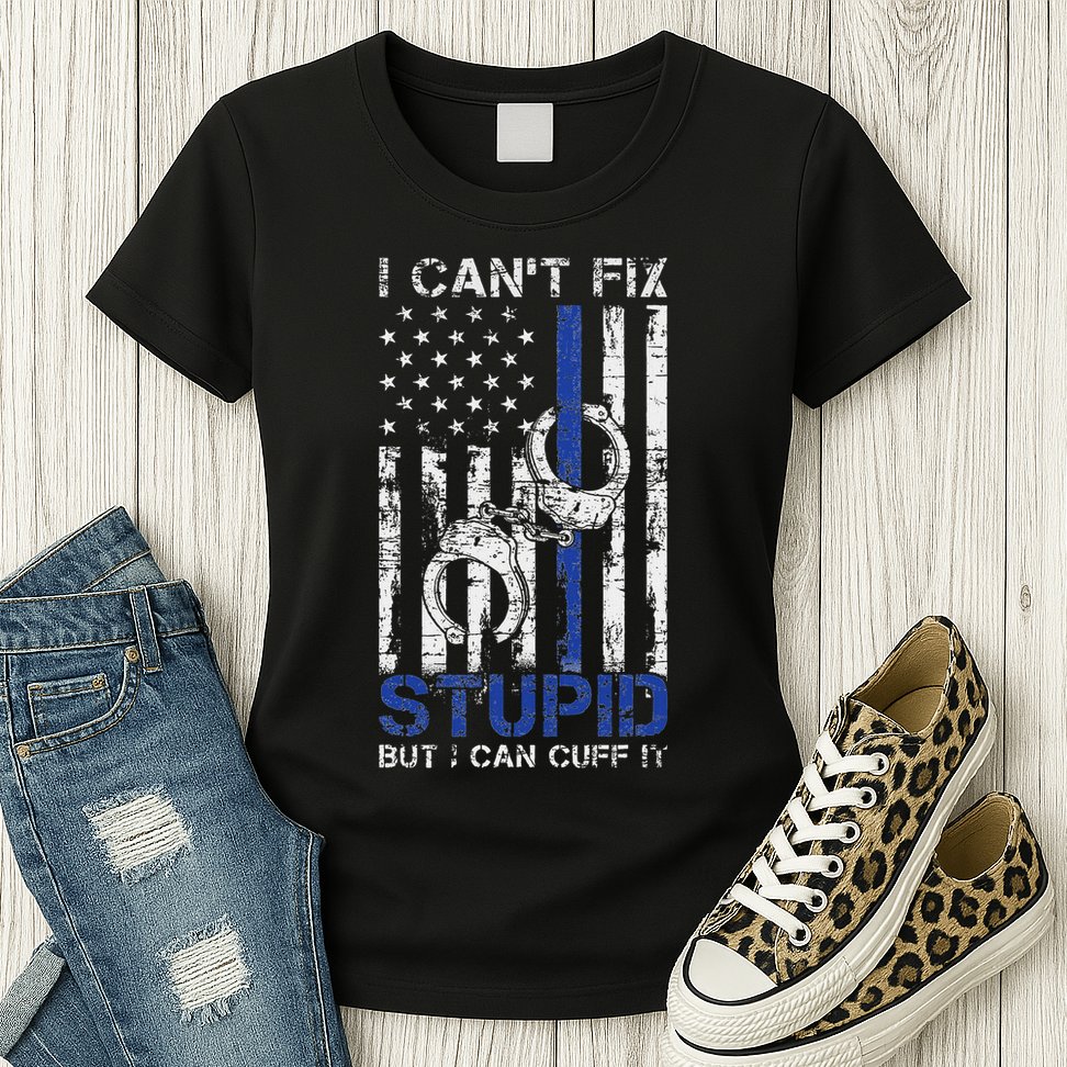 Funny Police Officer Gift Law Enforcement Police Womens T-Shirt