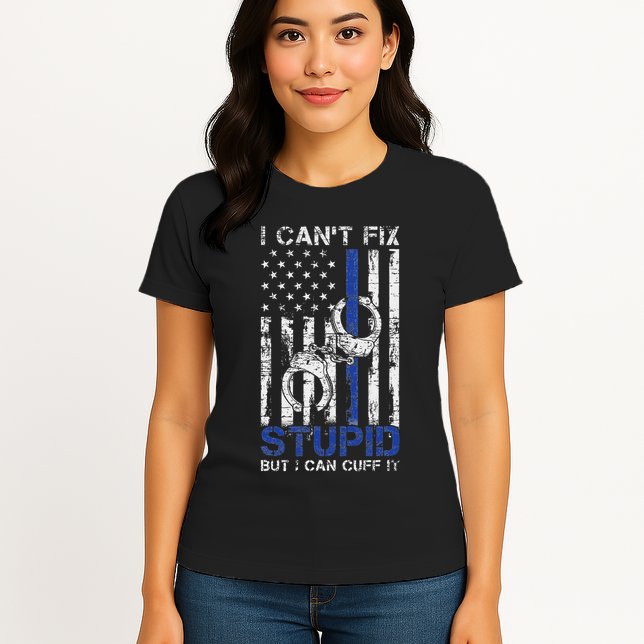 Funny Police Officer Gift Law Enforcement Police Womens T-Shirt