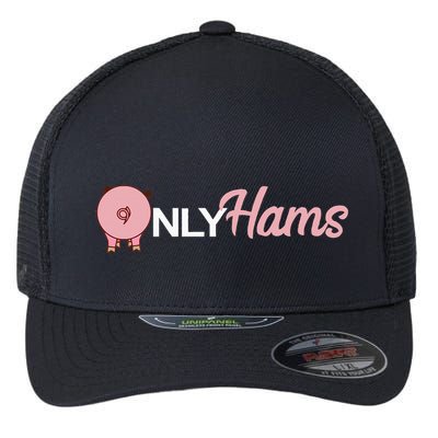 Funny Pig Only Hams Funny Pork Pig Farmer Flexfit Unipanel Trucker Cap