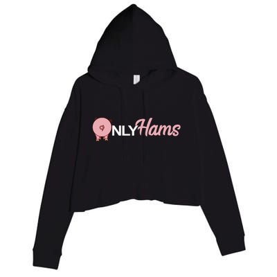 Funny Pig Only Hams Funny Pork Pig Farmer Crop Fleece Hoodie