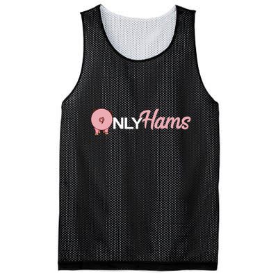 Funny Pig Only Hams Funny Pork Pig Farmer Mesh Reversible Basketball Jersey Tank