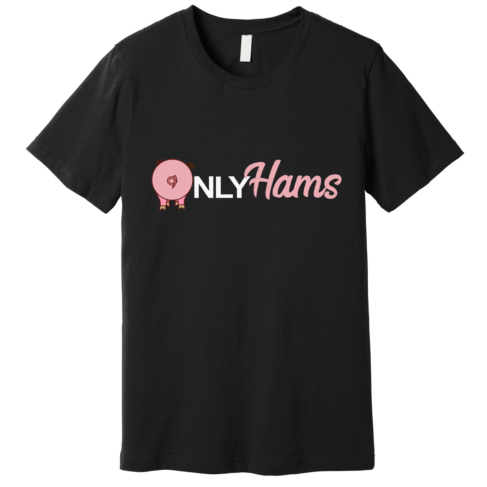 Funny Pig Only Hams Funny Pork Pig Farmer Premium T-Shirt