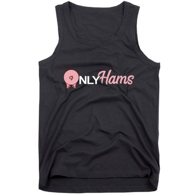 Funny Pig Only Hams Funny Pork Pig Farmer Tank Top