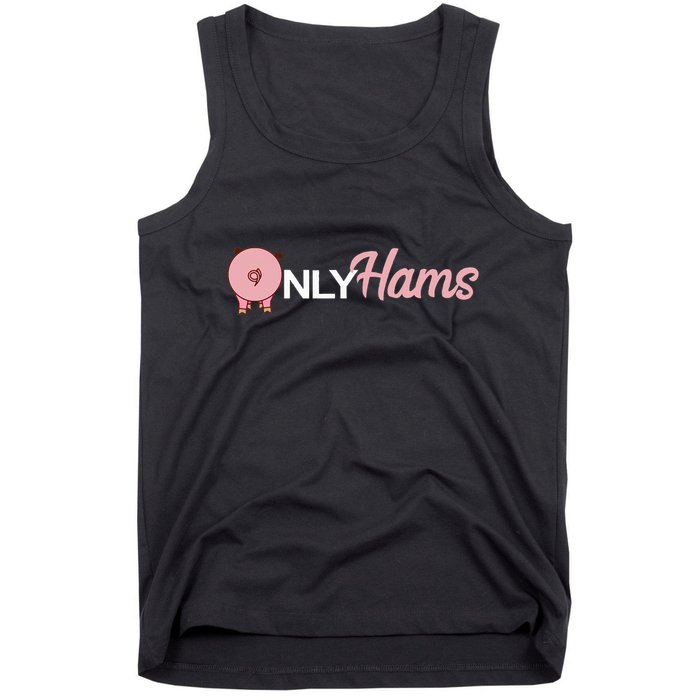 Funny Pig Only Hams Funny Pork Pig Farmer Tank Top
