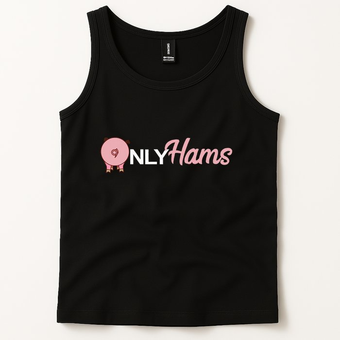 Funny Pig Only Hams Funny Pork Pig Farmer Tank Top