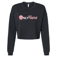 Funny Pig Only Hams Funny Pork Pig Farmer Cropped Pullover Crew