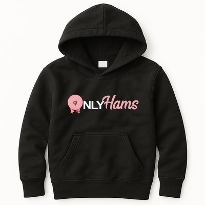 Funny Pig Only Hams Funny Pork Pig Farmer Kids Hoodie