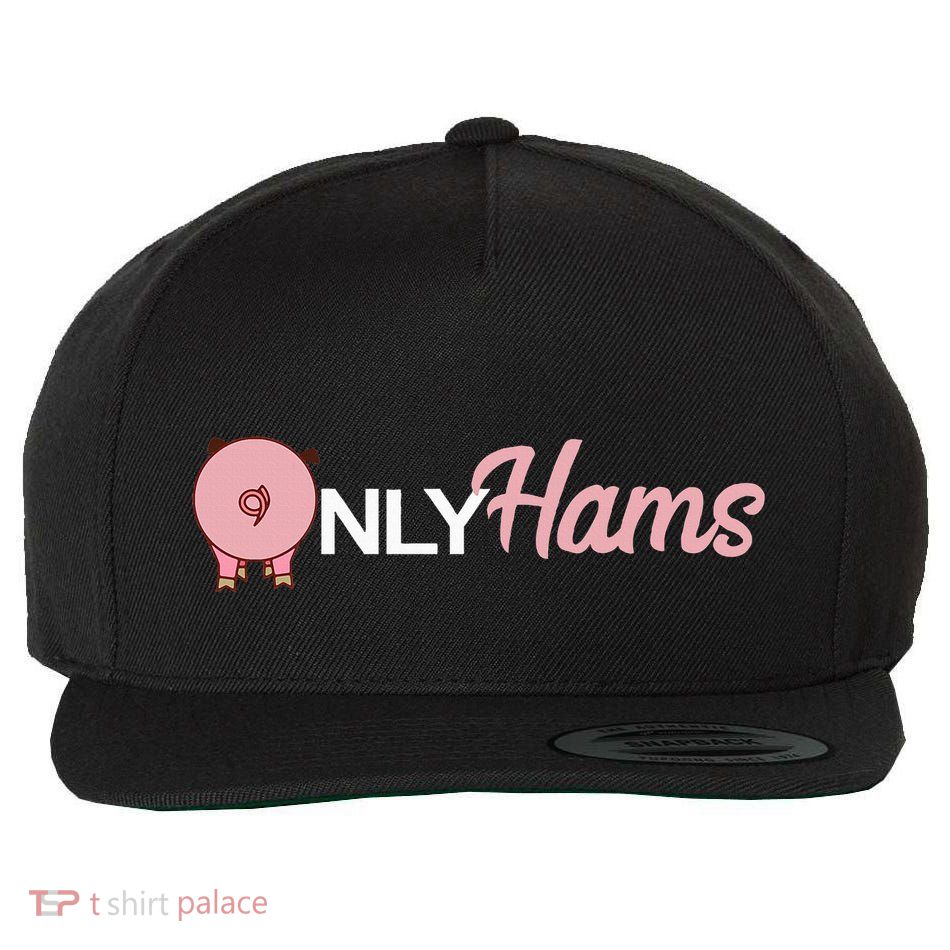 Funny Pig Only Hams Funny Pork Pig Farmer Wool Snapback Cap
