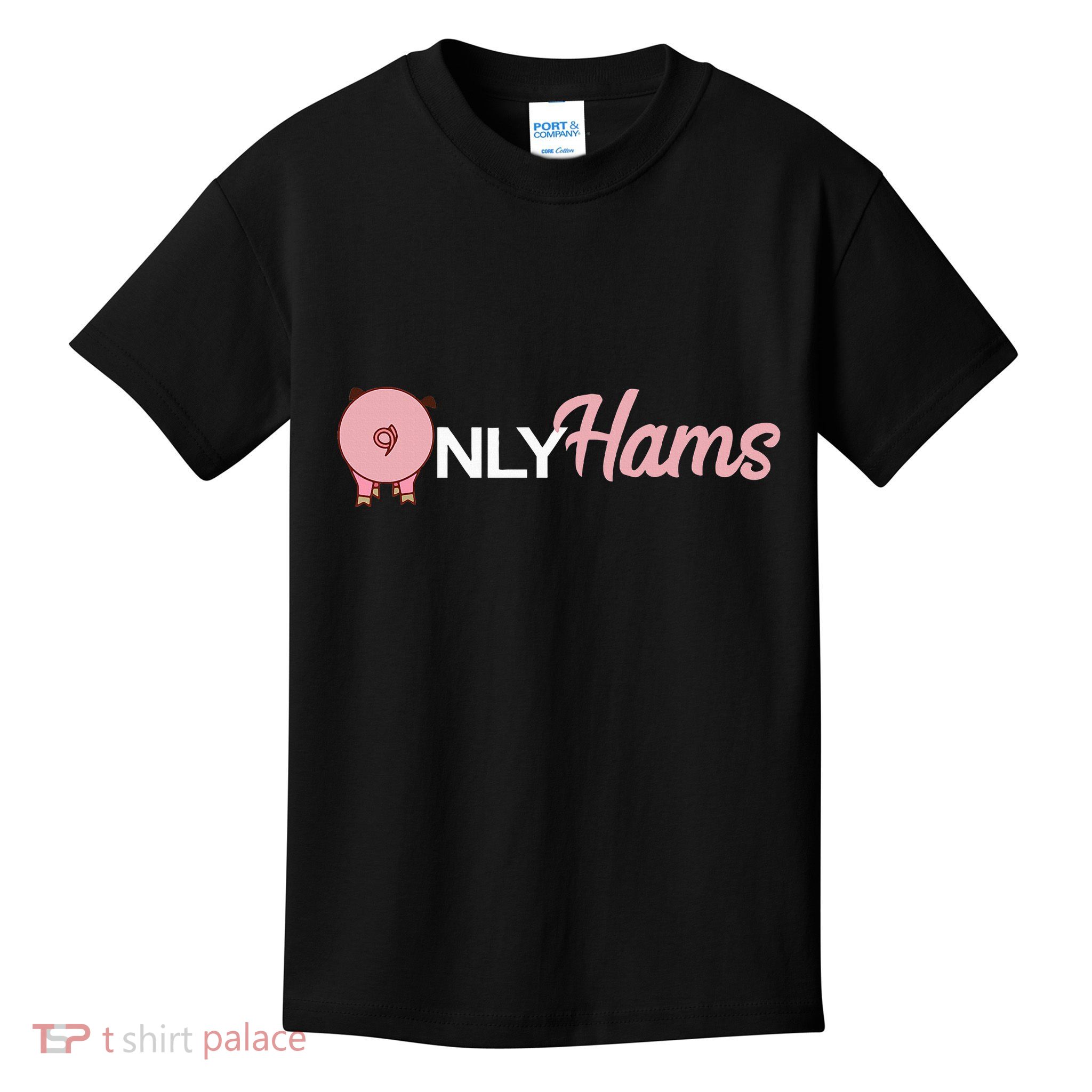 Funny Pig Only Hams Funny Pork Pig Farmer Kids T-Shirt