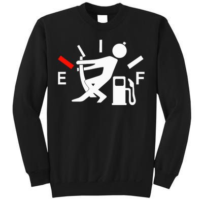 Funny Picture Of A Clock Running Out Of Gas Sweatshirt