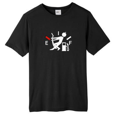 Funny Picture Of A Clock Running Out Of Gas Tall Fusion ChromaSoft Performance T-Shirt