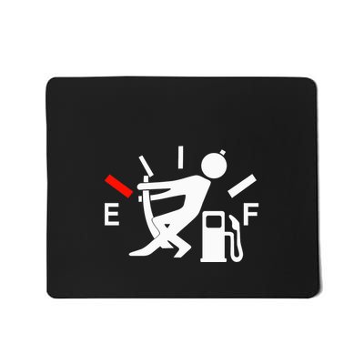 Funny Picture Of A Clock Running Out Of Gas Mousepad
